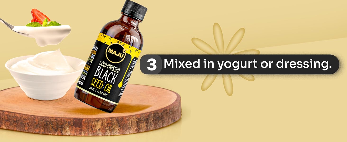 black seed oil in yogurt